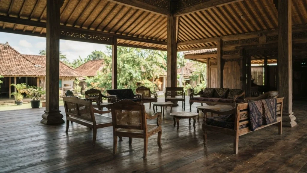 Adat customary law: a traditional community meeting hall used for customary dispute resolution
