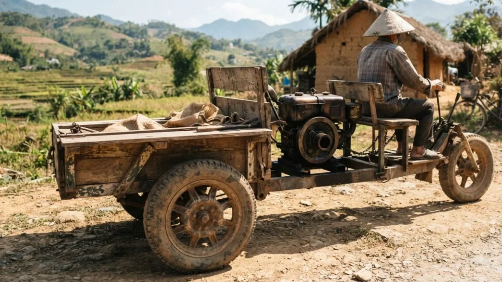 Jugaad: a makeshift rural vehicle showing improvised, resourceful engineering