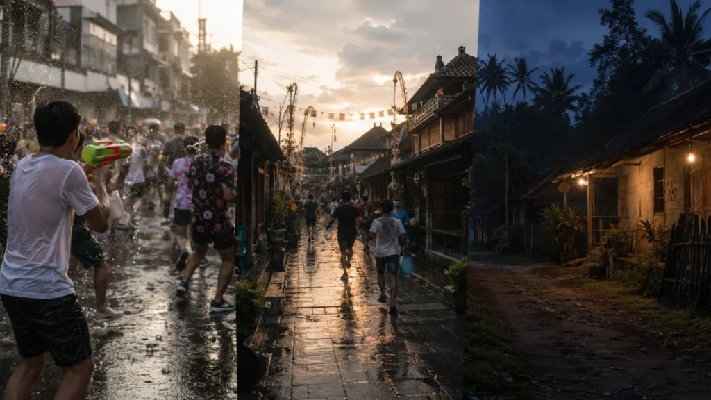 Songkran vs Nyepi vs Thaipusam: contrasting scenes of Southeast Asian new year traditions
